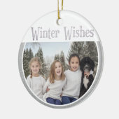 Benutzerdefinierter Text/Bilder Winterschnee-Imita Keramik Ornament (Links)