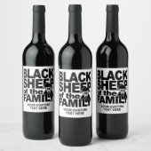 Benutzerdefinierter Text "Black Sheep" Weinetikett (Flaschen)