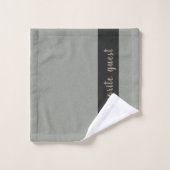 Benutzerdefinierter Text-Blau mit bevorzugter Gast Badhandtuch Set (Waschlappen)