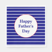 Benutzerdefinierter Text Blau und Weiß gestrichen Serviette (Vorderseite)