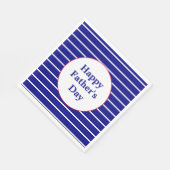 Benutzerdefinierter Text Blau und Weiß gestrichen Serviette (Ecke)