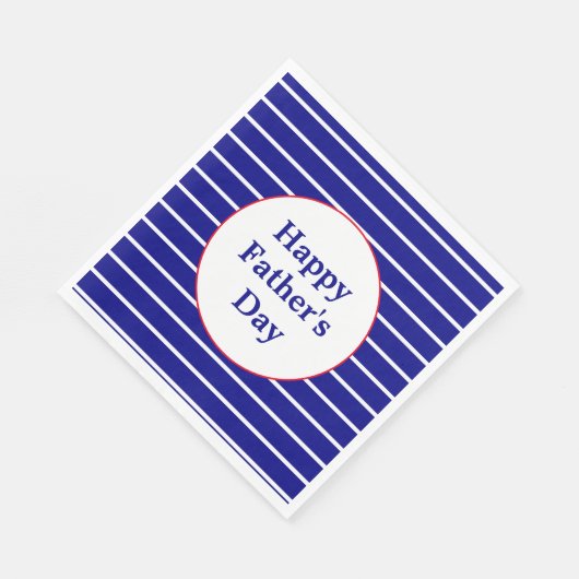 Benutzerdefinierter Text Blau und Weiß gestrichen Serviette (Ecke)