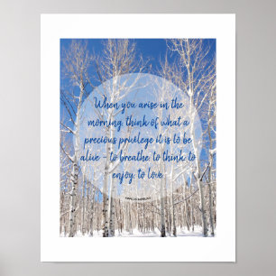 Benutzerdefinierter Text Blaue Sky Towering Espen Poster