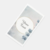 Benutzerdefinierter Text - Blauer Blumen Personali Serviette (Ecke)