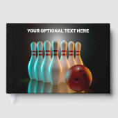 Benutzerdefinierter Text-Bowling Gästebuch (Vorderseite)