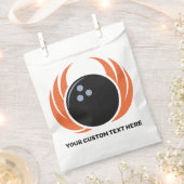 Benutzerdefinierter Text-Bowling mit Flammen Geschenktütchen (Ausgeschnitten)