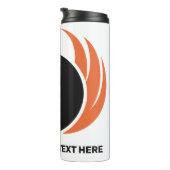 Benutzerdefinierter Text-Bowling mit Flammen Thermosbecher (Nach rechts gedreht)