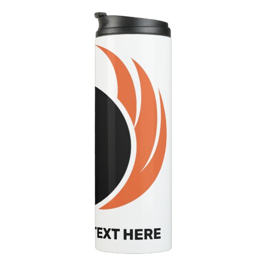 Benutzerdefinierter Text-Bowling mit Flammen Thermosbecher (Nach rechts gedreht)