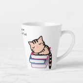 Benutzerdefinierter Text/ Buch Lover Cat Lover Kaw Milchtasse (Rechts)