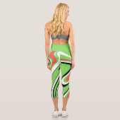 Benutzerdefinierter Text bunt Marmoragate l Übung Capri Leggings (Rückseite)