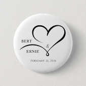 Benutzerdefinierter Text-Button Hochzeitsgeschenk  Button (Vorderseite)