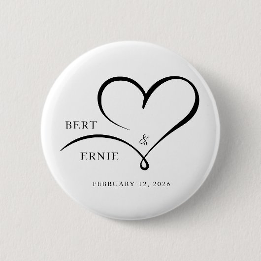 Benutzerdefinierter Text-Button Hochzeitsgeschenk  Button (Vorderseite)