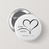 Benutzerdefinierter Text-Button Hochzeitsgeschenk  Button (Vorne & Hinten)