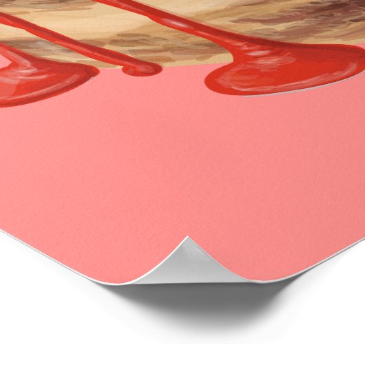 Benutzerdefinierter Text Cake Illustration Poster (Ecke)