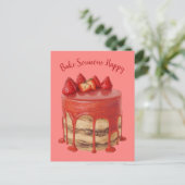 Benutzerdefinierter Text Cake Illustration Postkar Postkarte (Stehend Vorderseite)