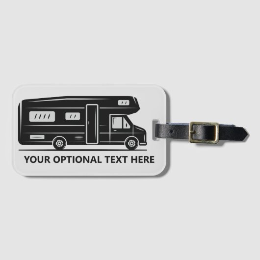 Benutzerdefinierter Text-Camper Van Gepäckanhänger (Vorderseite (Horizontal))