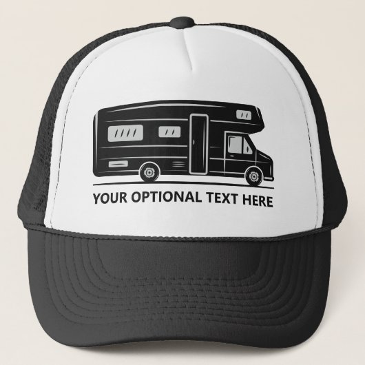 Benutzerdefinierter Text Camper Van Truckerkappe (Vorderseite)