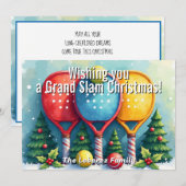 🎾🎄Benutzerdefinierter Text,  Candy Cane Smash Feiertagskarte (Vorne/Hinten)