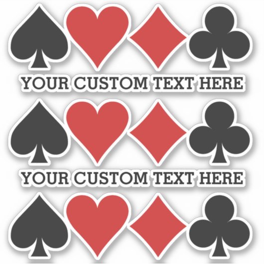 Benutzerdefinierter Text-Card-Player Aufkleber (Vorderseite)