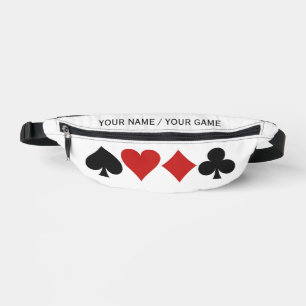 Benutzerdefinierter Text-Card-Player Bauchtasche