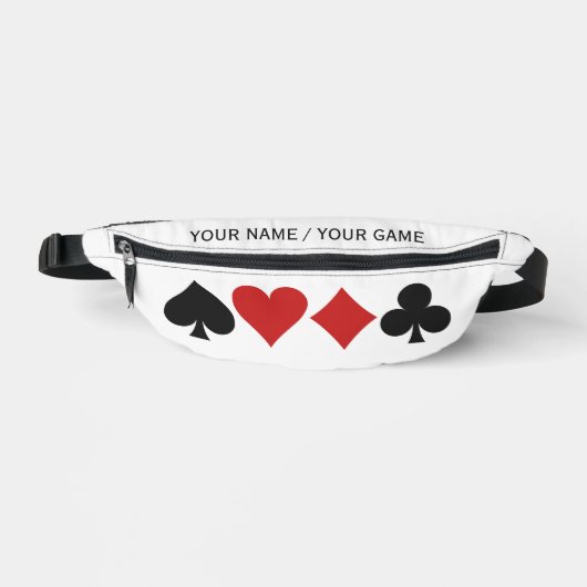 Benutzerdefinierter Text-Card-Player Bauchtasche (Vorderseite)
