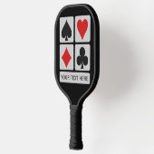 Benutzerdefinierter Text-Card-Player Pickleball Schläger (Links)