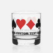 Benutzerdefinierter Text-Card-Player Whiskyglas (Vorderseite)