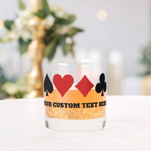 Benutzerdefinierter Text-Card-Player Whiskyglas (Insitu (Hochzeit))