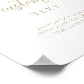 Benutzerdefinierter Text, Champagner-Monogramm-Hoc Poster (Ecke)