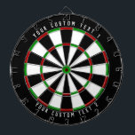 Benutzerdefinierter Text | Classic Red Green Schwa Dartscheibe<br><div class="desc">Klassisches Dartboard-Design mit 2 Textzeilen,  die in weißem Schriftart geschrieben sind.</div>