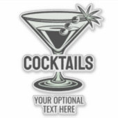 Benutzerdefinierter Text-Cocktail Aufkleber (Vorderseite)