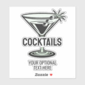 Benutzerdefinierter Text-Cocktail Aufkleber (Blatt)
