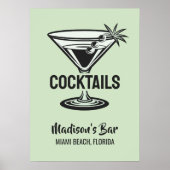Benutzerdefinierter Text-Cocktail Poster (Vorne)
