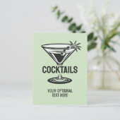 Benutzerdefinierter Text-Cocktail Postkarte (Stehend Vorderseite)