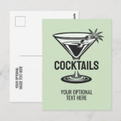 Benutzerdefinierter Text-Cocktail Postkarte (Vorne/Hinten)