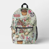 Benutzerdefinierter Text cool handgezeichnet Vinta Bedruckter Rucksack (Vorderseite)