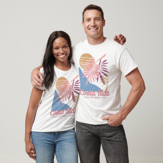 Benutzerdefinierter Text Costa Rica T-Shirt (Unisex)