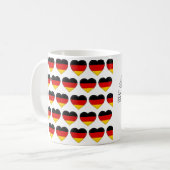 Benutzerdefinierter Text Das deutsche Flag-Muster Kaffeetasse (Vorderseite Links)