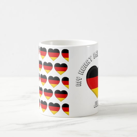 Benutzerdefinierter Text Das deutsche Flag-Muster Kaffeetasse (Mittel)