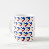 Benutzerdefinierter Text Das philippinische Flag-M Kaffeetasse (Vorderseite Links)