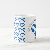 Benutzerdefinierter Text Das schottische Flag-Must Kaffeetasse (Mittel)