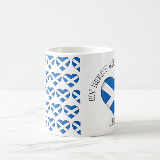 Benutzerdefinierter Text Das schottische Flag-Must Kaffeetasse (Mittel)