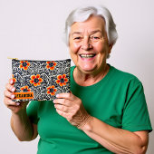 Benutzerdefinierter Text Das Smash Blossom Zubehörtasche