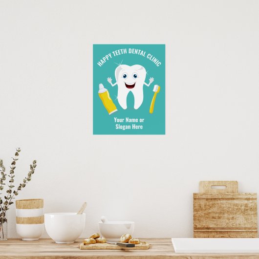 Benutzerdefinierter Text Dental Poster (Küche)