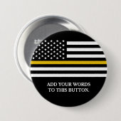 Benutzerdefinierter Text der amerikanischen Flagge Button (Vorne & Hinten)
