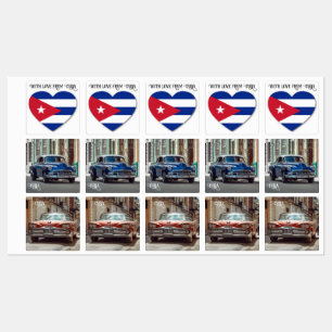 Benutzerdefinierter Text der Cuba Liebe Etiketten