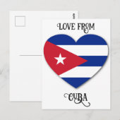 Benutzerdefinierter Text der Cuba Liebe Postkarte (Vorne/Hinten)