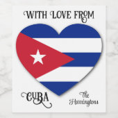 Benutzerdefinierter Text der Cuba Liebe Weinetikett (Einzelnes Label)