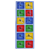 Benutzerdefinierter Text, der die Symbole blau umr Geschenktüte Für Weinflaschen (Rückseite)