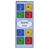 Benutzerdefinierter Text, der die Symbole blau umr Geschenktüte Für Weinflaschen (Vorderseite)